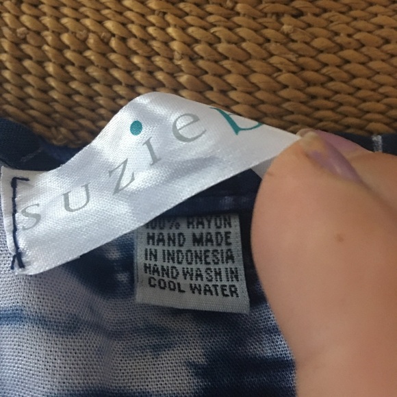 Rayon caftan one size by Suzie Blue NWOT - Picture 4 of 4